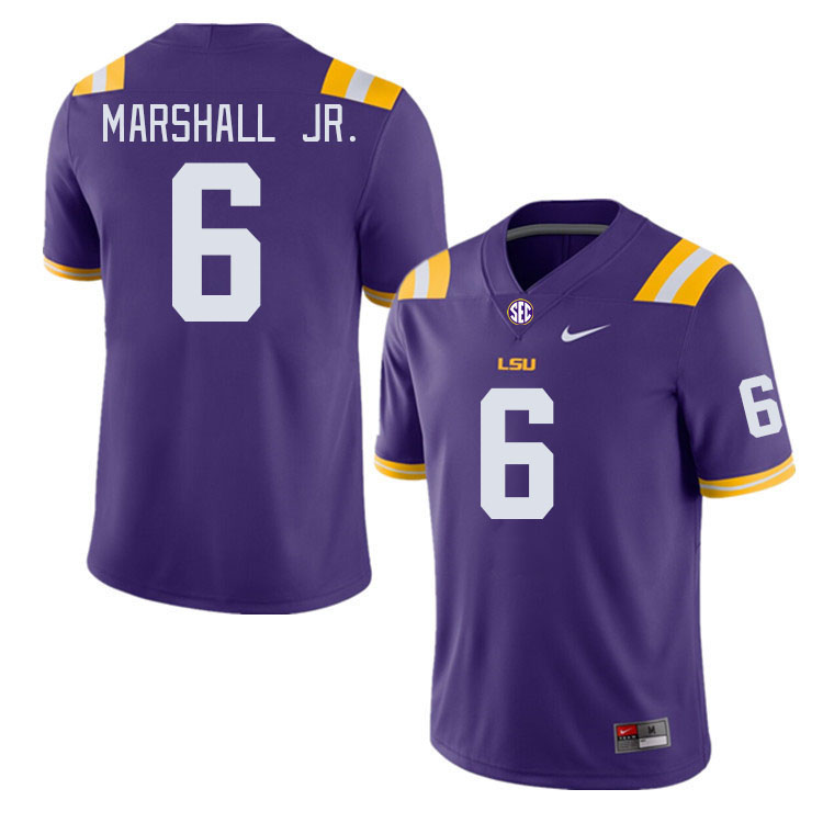 LSU Tigers #6 Terrace Marshall Jr. College Football Jerseys Stitched Sale-Purple